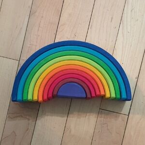 Grimm's Counting Rainbow Wooden Rainbow Stacking Arch